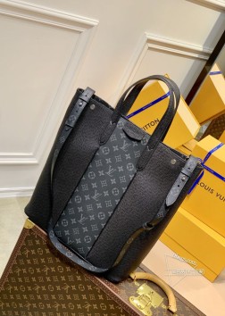 LV M30431 男士购物袋 Outdoor 全皮十字纹压字