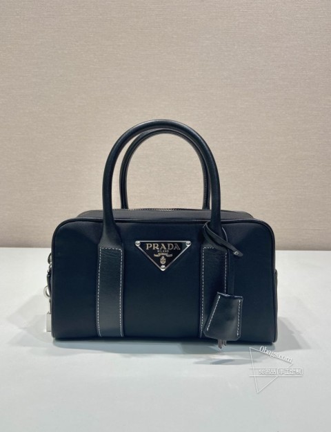Prada普拉达 1BG846 中古波士顿尼龙手提包 小牛皮 价格