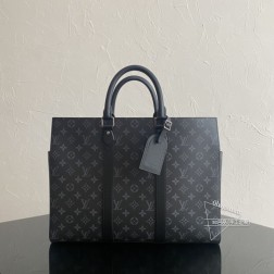 LV 46451 SAC PLAT 24H 男包 黑武士 老花 竖向线条