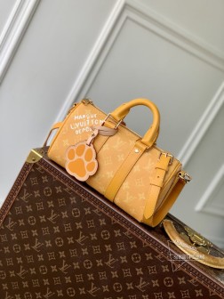 LV M13166 Keepall Bandoulière 25 手袋 Monogram Heritage 帆布皮革