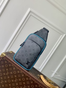 LV M11703 Avenue小号单肩包 Monogram Eclipse涂层帆布