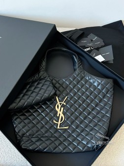 YSL Icare Bag 超大Tote 2023款 高仿，大Logo设计