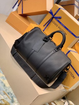 LV M57088 Aerogram Keepall Bandoulière 40 旅行袋 黑高仿