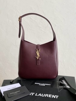 YSL Hobo Bag 腋下包 酒红色 羊皮材质 细节更新