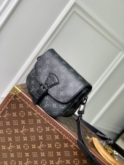 LV M47060 Montsouris小号邮差包 Monogram Macassar涂层帆布