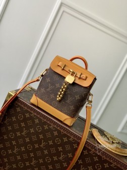 LV M11630 Steamer 15 手袋,高仿,顶部手柄,包角和底座设计