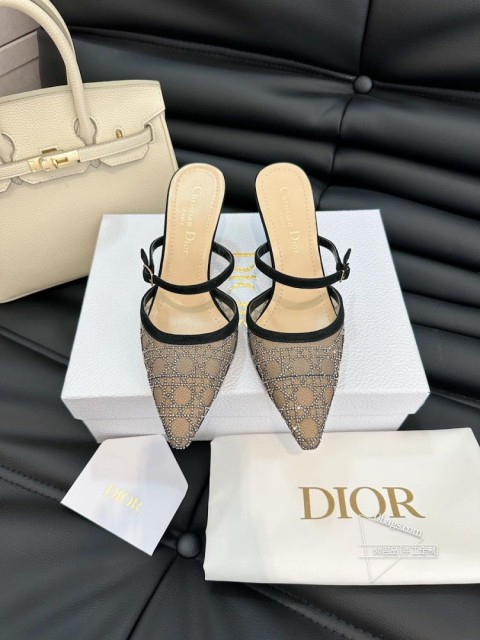 Dior 2025 ｜新品网钻高跟鞋 水晶仙女鞋浪漫顶配网面烫钻鞋面覆上渐变闪钻 从足尖绽放迷人光彩 398