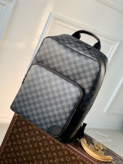 LV M45335 黑格Dean双肩包 Monogram Macassar皮革边角