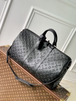 LV M44810 Keepall BANDOULIèRE 50 旅行袋 Monogram Shadow 皮革