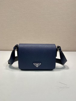 Prada普拉达 2VD065 Saffiano牛皮单肩包 磁扣翻盖设计 价格