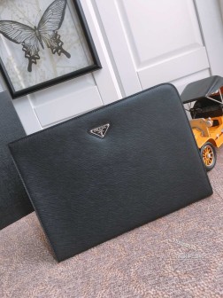 Prada普拉达 2VN003 黑色手包 进口十字纹 顶级五金 175代工码 A货