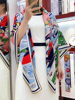 新款 HERMES买了都说好看 推荐 【爱马仕枢纽 】羊绒方巾，顶级工艺超值 爱马仕专柜爆款 立体呈现图案纹路实物档次极高 特殊工艺高端研发惊艳问世 特殊尖端工艺处理 受到白富美的喜欢 无论是品质 款式 价格都令大牌控的她们尖叫 超高性价比 绝对值得入手 尺寸：cmcm，70%羊绒+30%真丝