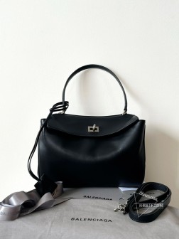 Balenciaga Rodeo小号 黑银 皮革款