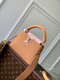 LV M22206 迷你Capucines手袋 棕黄 小牛皮顶级A货
