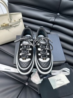 Chane 小香25c米兰走秀爆款厚底运动鞋 小香早春新款 双C方圆头系带休闲鞋 潮鞋 此款绝对是小 699