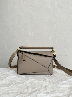 puzzle沙色 小号24cm 平纹手柄 旧款 手提包