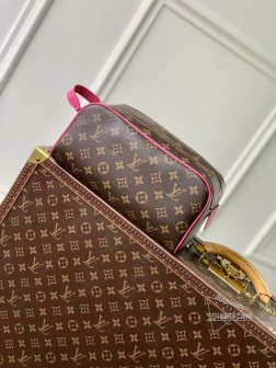 LV M12641 Dopp Kit梳洗包 Taurillon Monogram皮革 玫红色