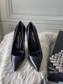 代购级 Saint Lauren经典系列字母金属跟漆皮高跟鞋 .定制级海外进口牛皮 牛漆皮搭配ZP开 388