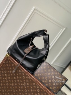 LV M11266 Atlantis 中号手袋 Dark Side 系列 牛皮革 Monogram 内衬