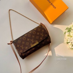 LV M40717 FAVORITE Monogram 帆布手拿肩背包 高仿