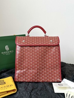 GOYARD Saint Leger 双肩包 红色 方正包型 65cm