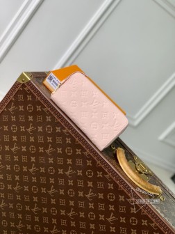 LV M83225 粉色 Monogram Unplant 皮革 Zippy Wallet