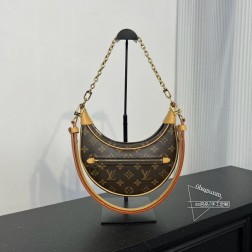 LV 81098 LOOP月亮包 81098M 路易威 PU材质 24×8×22cm
