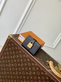 LV M12148 黑色 Portfoille Lowy Compact 钱包,极简主义设计,优质材质