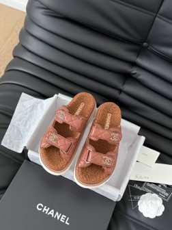 发泡大底版本 Chanel 24新款羊毛魔术贴凉鞋系列秋冬羊毛系列版本高版本 内里全羊毛 Size3 1102