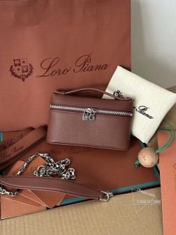 Loro Piana 迷你 Pocket L11 砖红色 高仿 小废包