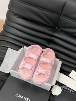 发泡大底版本 Chanel 24新款羊毛魔术贴凉鞋系列秋冬羊毛系列版本高版本 内里全羊毛 Size3 1168
