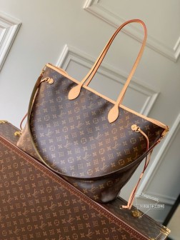 LV M11948 黄色丝印 Neverfull Bandoulière GM 手袋 Monogram 帆布