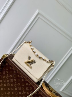 LV M24043 Twist MM LV Bloom手袋 米白 Epi皮革