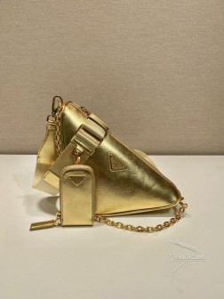 Prada普拉达 1BH190三角形斜跨包 新色几何图案 图片