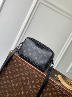 LV M14253 Trocadéro 迷你手袋 Monogram Eclipse 涂层帆布 牛皮革