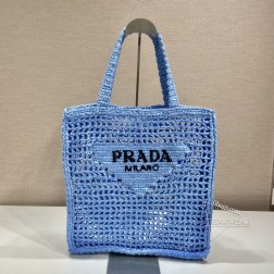 Prada普拉达 1BG393 酒椰纤维托特包 顶级A货 价格