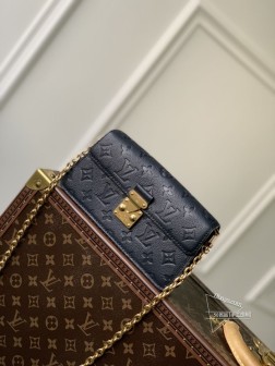 LV M82671 蓝梅蒂斯钱包链 顶级蒙太尼皮革 批花图案