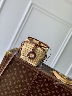LV M83521 Noé Purse 手袋 钩编拉菲草+皮革饰边