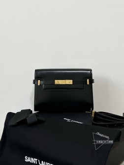 YSL  Manhattan黑金小号平纹通勤包,都市风范
