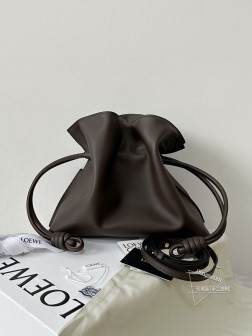 LOEWE 经典福袋 flamenco 中号巧克力皮质包 2100