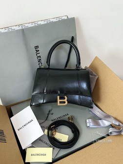 Balenciaga Hourglass沙漏包 S23cm 平纹黑金小号 ZP开发