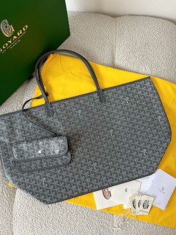 GOYARD 灰色大号双面牛皮托特购物袋 顶级复刻
