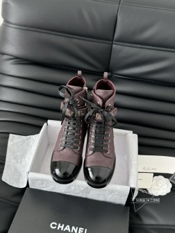 顶级版本 Chanel 23A秋冬手工坊新款短靴!鞋面妮布,内里羊皮,成本高!我们用的是三层真皮 1487
