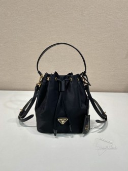 Prada普拉达 1BE067 水桶包 进口尼龙 顶级金色五金 图片