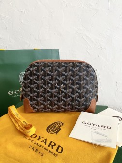 GOYARD vendome 贝壳洗漱包 化妆包 黑棕 顶级A货