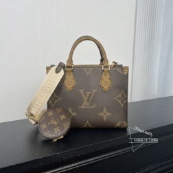 LV 46373 Onthego Mini 手提斜挎包 宽肩带设计