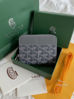 GOYARD Zipped Coin Purse Card Holder 灰色狗牙顶级复刻