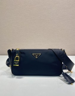 Prada 1BC234 斜挎包 再生尼龙+皮革 金属五金 高仿