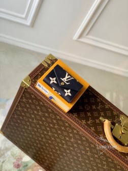LV M41938 Monogram Unplant皮革丝印蓝谷物小牛皮顶级复刻