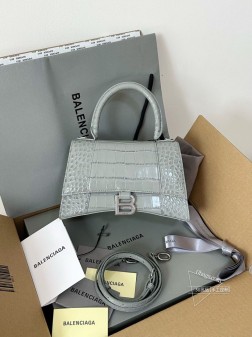 鳄鱼纹灰色小号沙漏包 S23cm ZP开发【正品级】